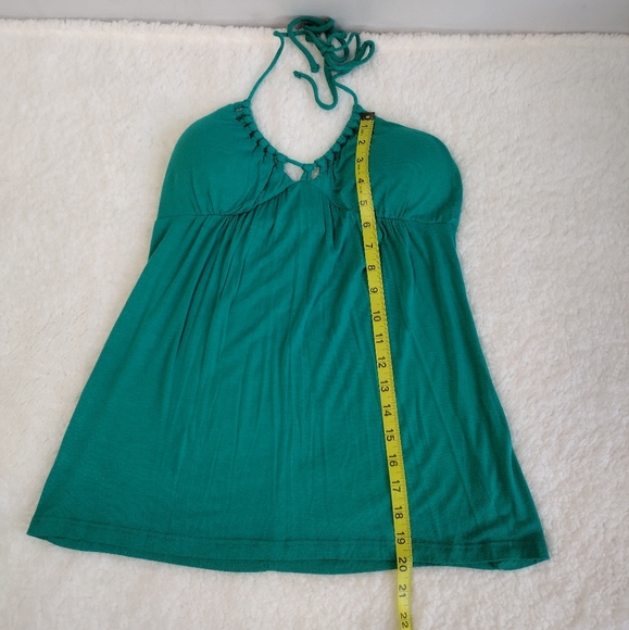 De Colores Halter Tie Back Top Green Emerald Size S - Picture 8 of 10